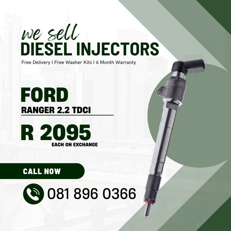 FORD RANGER 2.2TDCI DIESEL INJECTORS WITH WARRANTY