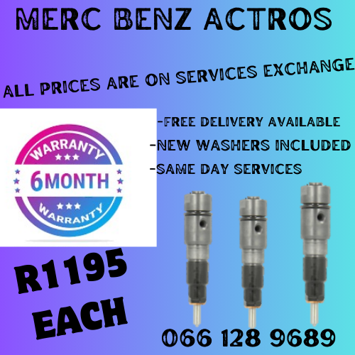 MERCEDES BENZ ACTROS TRUCK DIESEL INJECTORS FOR SALE ON EXCHANGE OR TO RECON YOUR OWN