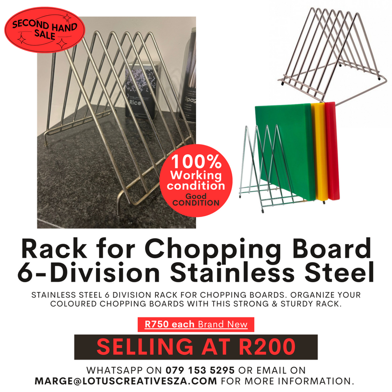 Rack for Chopping Board 6-Division Stainless Steel