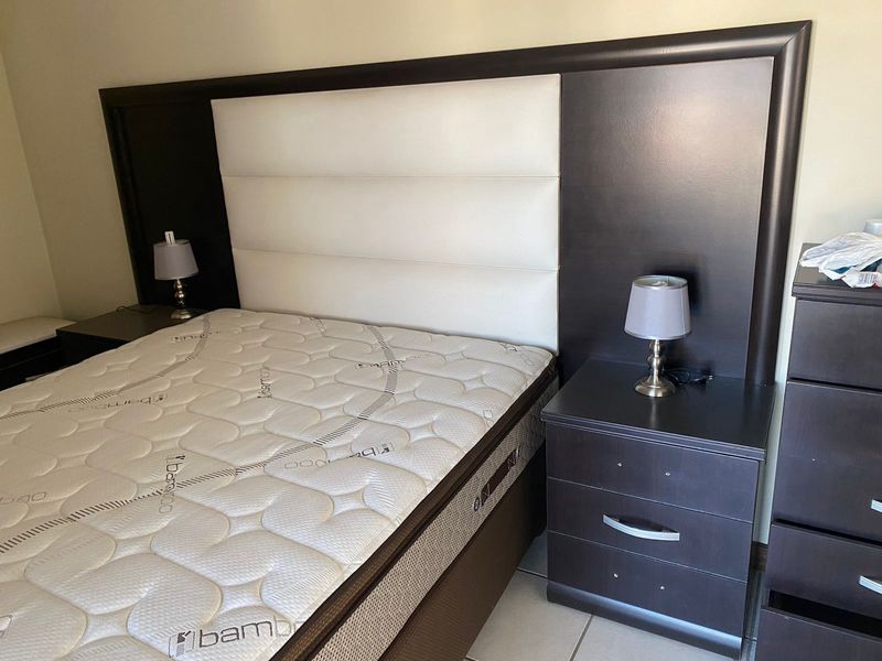 Bedset - Headboard with side table and drawing table