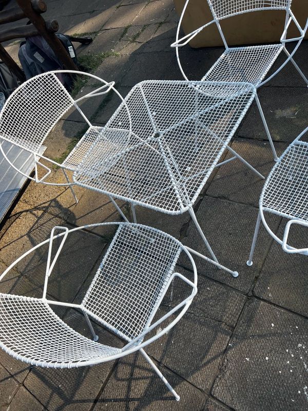 Garden Steel 4x Chairs and table