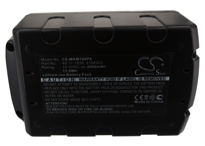 Power Tools Battery CS-MKM180PX for MILWAUKEE 2601 etc.