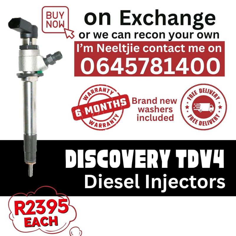 Ddiscovery TDV4 diesel Injectors for sale