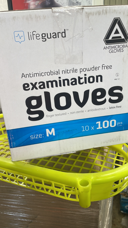 Lifeguard Antimicrobial nitrile powder free examination gloves