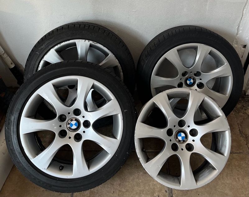 BMW 17 inch mags with three run flat tyres