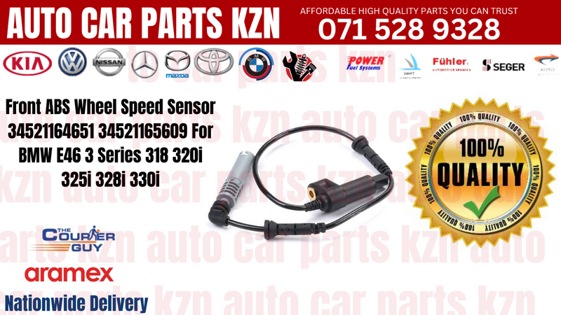 Front ABS Wheel Speed Sensor 34521164651 34521165609 For BMW E46 3 Series 318 320i 325i 328i 330i
