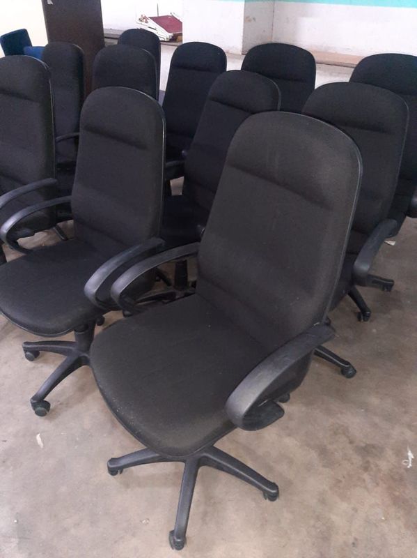 Black high back office chairs