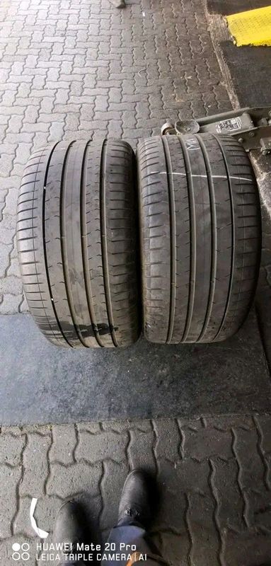 Two 315 35 20 pirelli run flat tyres with good treads available for sale