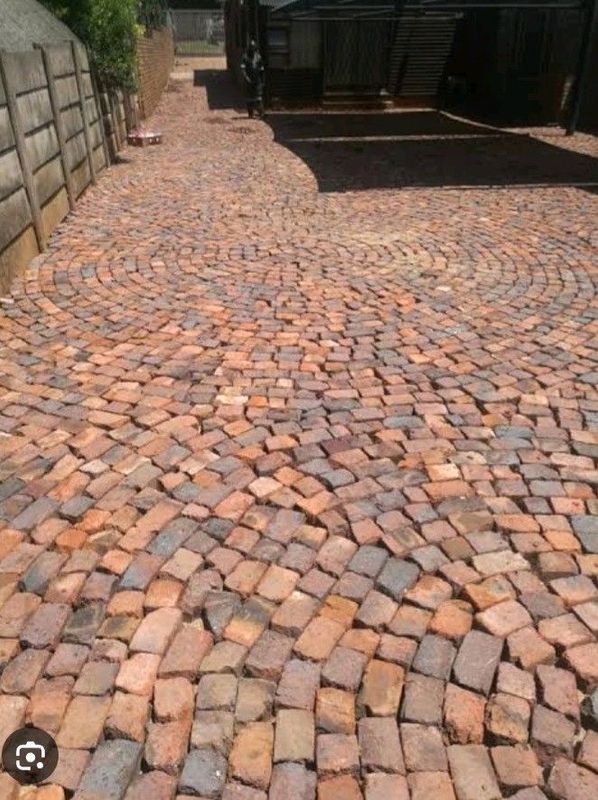 Half bricks paving with with cost per square metre fix and supply material
