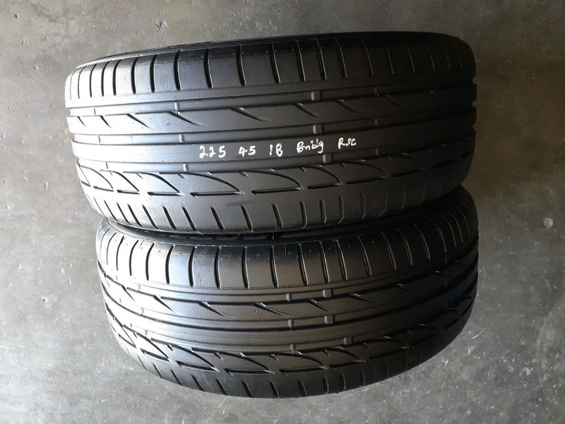 225/45/18x2 Bridgestone runflat we are selling quality used tyres at affordable prices call/whatsApp