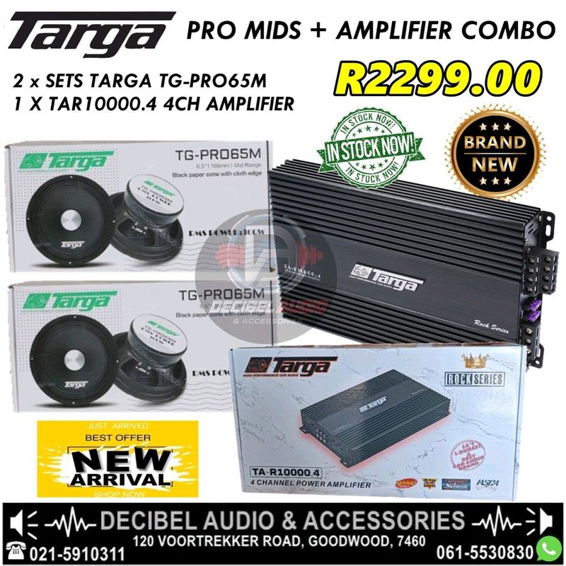 Targa Pro Mids &#43; Amplifier Combo