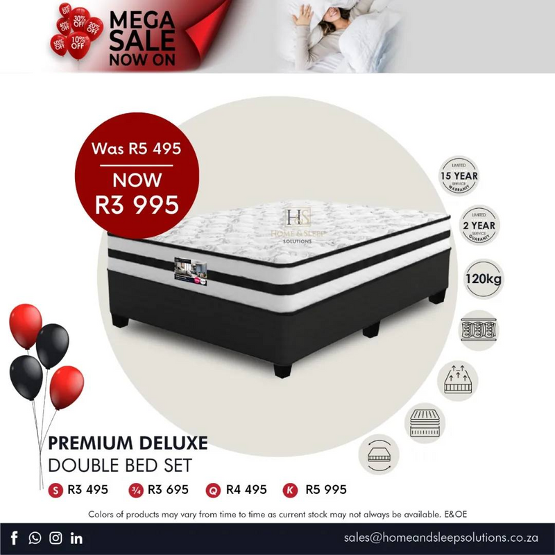 Mega Sale Now On! Up to 50% off selected Home Furniture Premium Deluxe Bed Set