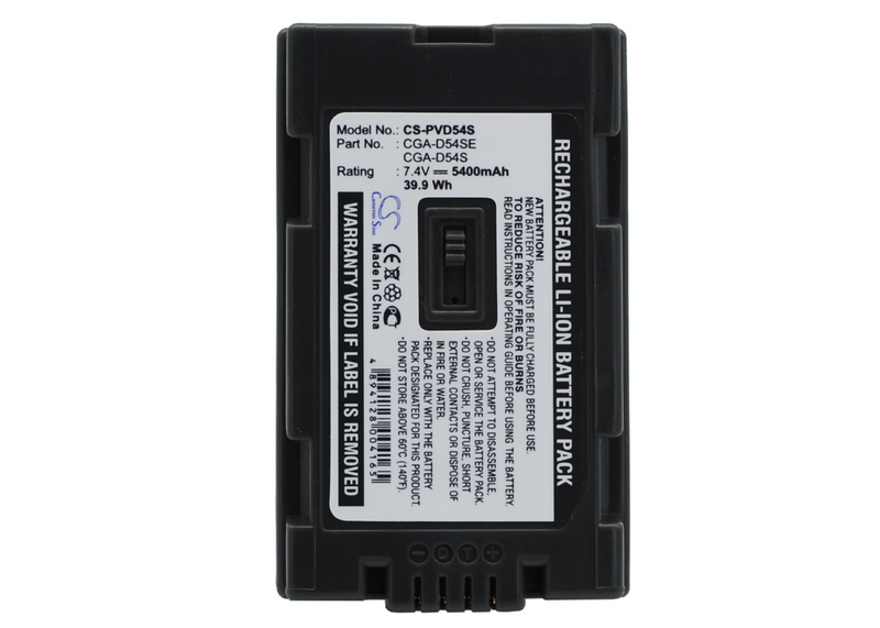 Camera Battery CS-PVD54S for PANASONIC CGR-D54S etc.