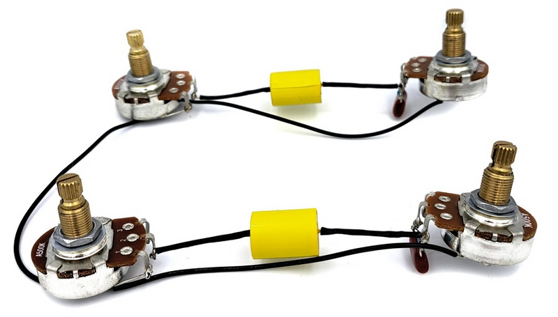 Pre-wired Electronics for Les Paul, SG or similar with 2V2T without Jack and Switch