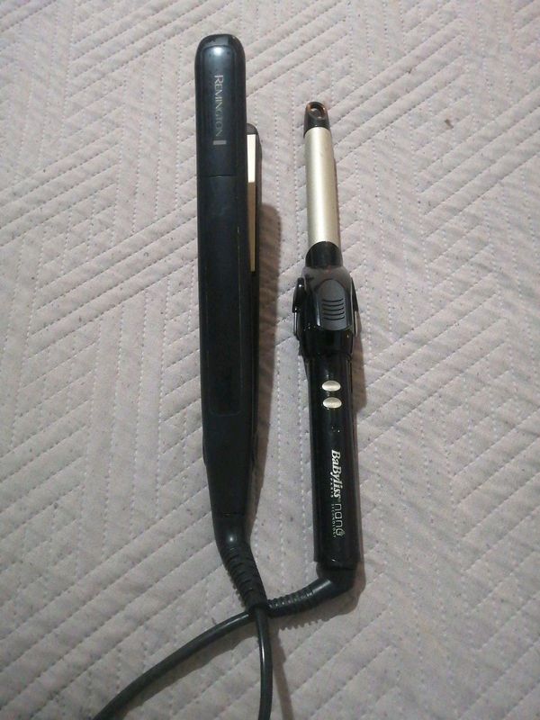 Remington flat iron and baby liss curler