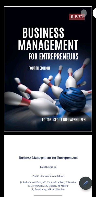 Business Management for entrepreneurs 4th edition