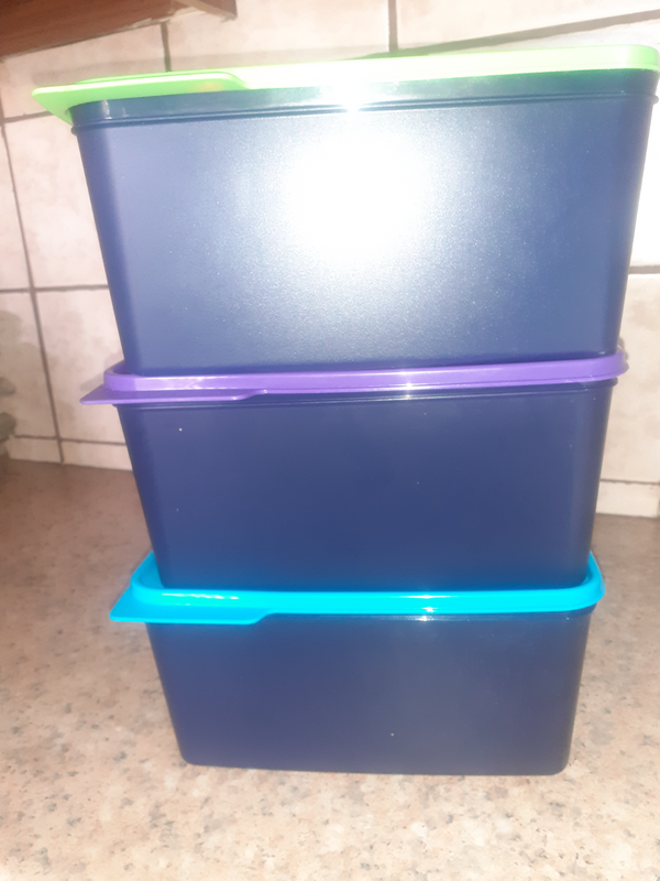 3 Piece Set Storage Containers Tupperware