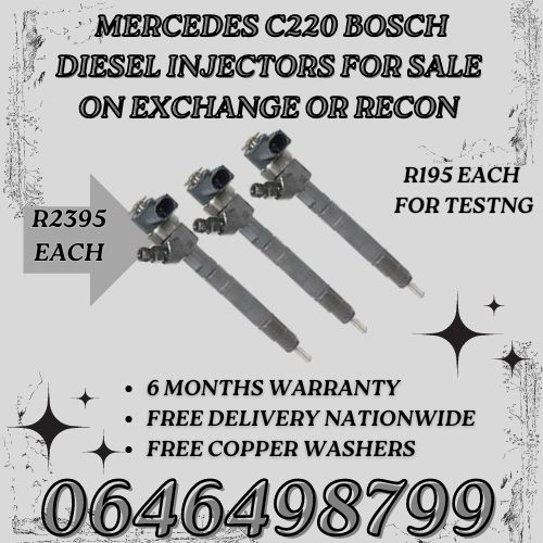 Mercedes C220 Bosch diesel injectors for sale
