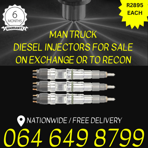 MAN diesel injectors for sale on exchange 6 months warranty.