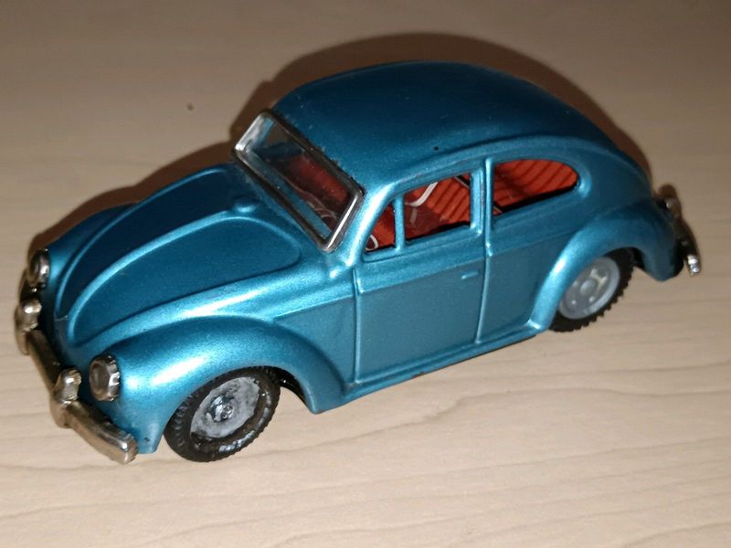 1960 SANSHIN VW beetle Tin friction litho Japan  very rare