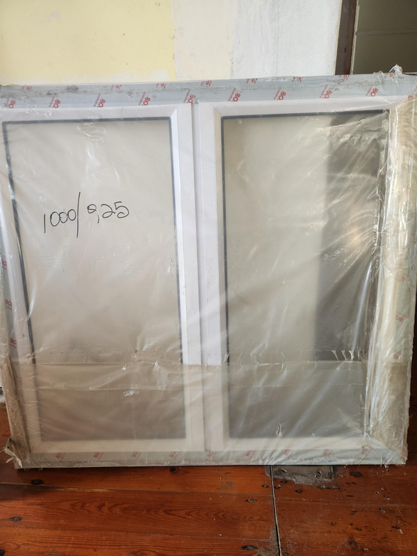 Aluminium White double window - New - 1000x925