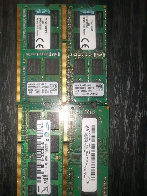 Various Desktop &amp; Laptop Ram