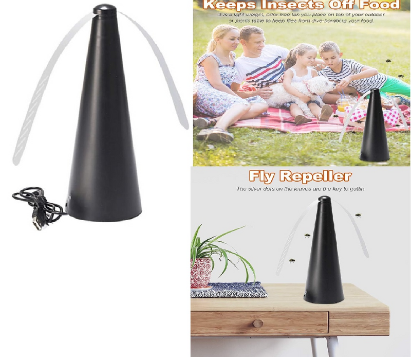 Electric Tabletop Fly Trap Repellent Fan To Keep Food Insects Away