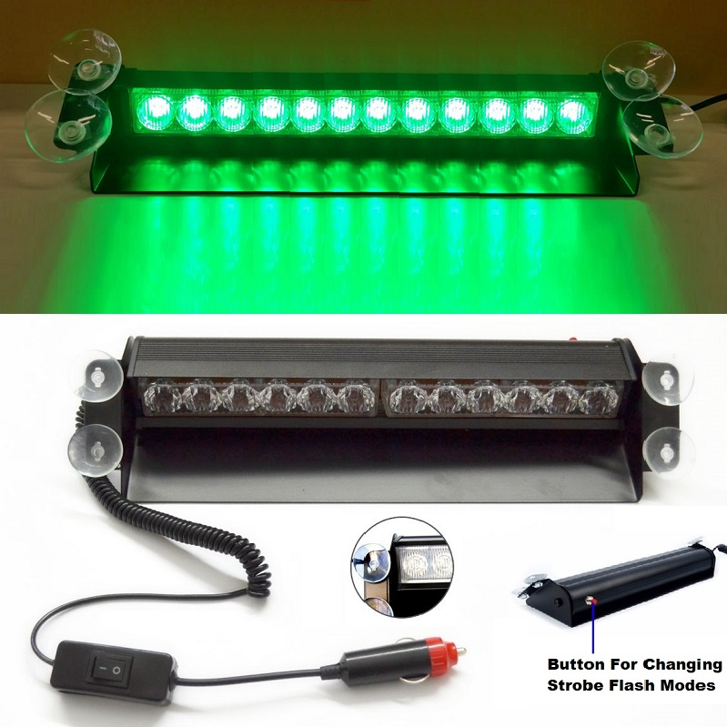 LED Vehicle Windscreen Flash Strobe Dashboard Windshield Light. GREEN Dash Light. Brand New Products