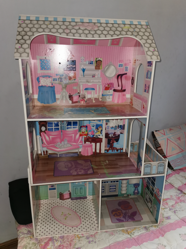 Doll House, Jumping Castle, Kids Table and Chair