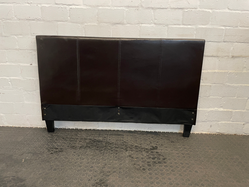 Brown Pleather Double Headboard- A45309