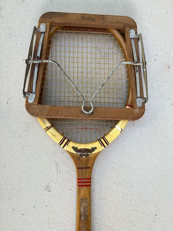 Vintage Tennis Racquet (Dunlop with press)