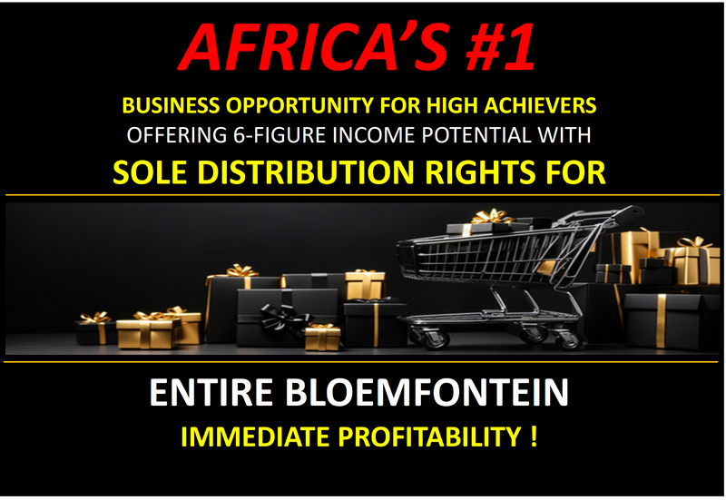 BLOEMFONTEIN - MAGNIFICENT BUSINESS WORKING FLEXI HOURS FROM HOME