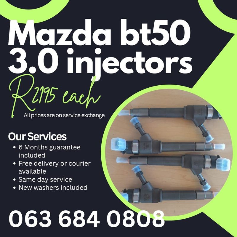 MAZDA BT50 3.0 DIESEL INJECTORS FOR SALE WITH WARRANTY ON