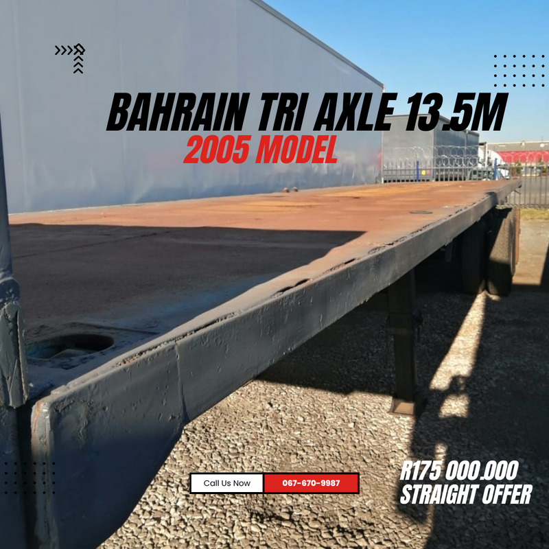 Save big when you buy this - 2005 - BAHRAIN 13.5m Tri Axle Flat Deck Trailer for sale