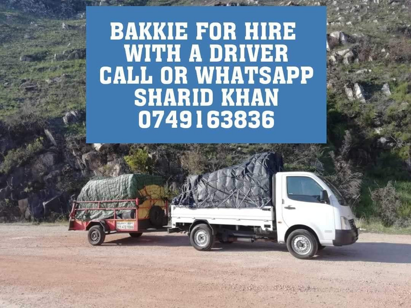 cline bakkie for hire for furniture removals