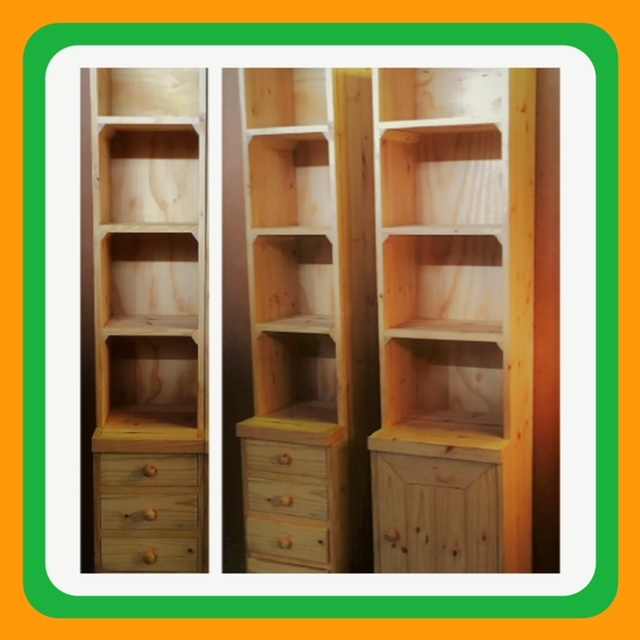 Bookshelf   Farmhouse series 0400 with drawers - Raw