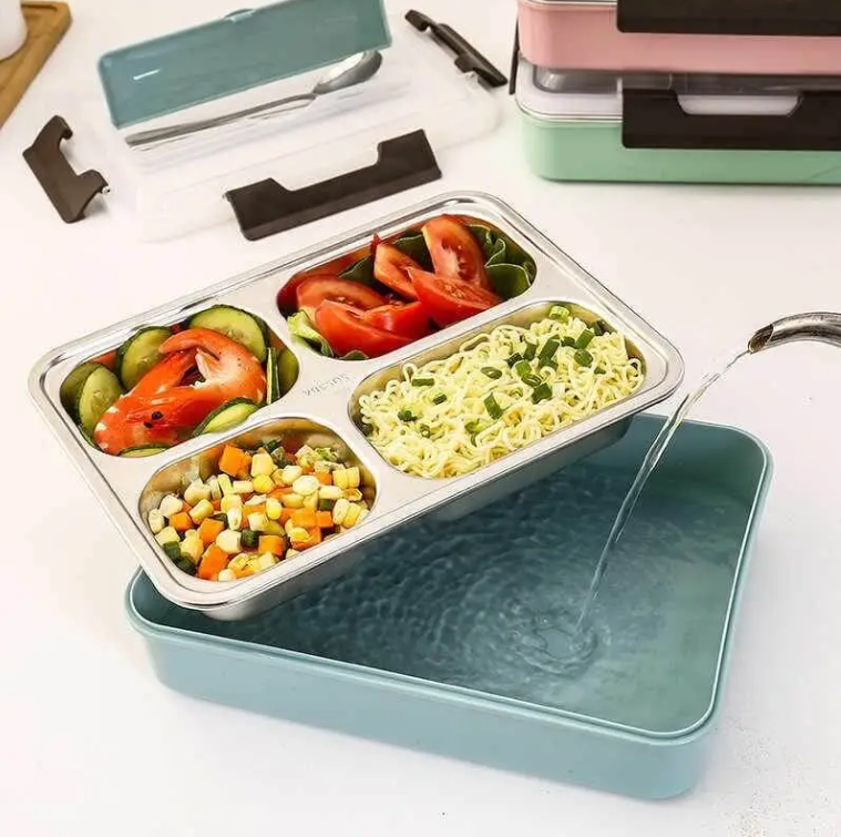 5 Compartment Large Capacity Sealed Square Lunch Box