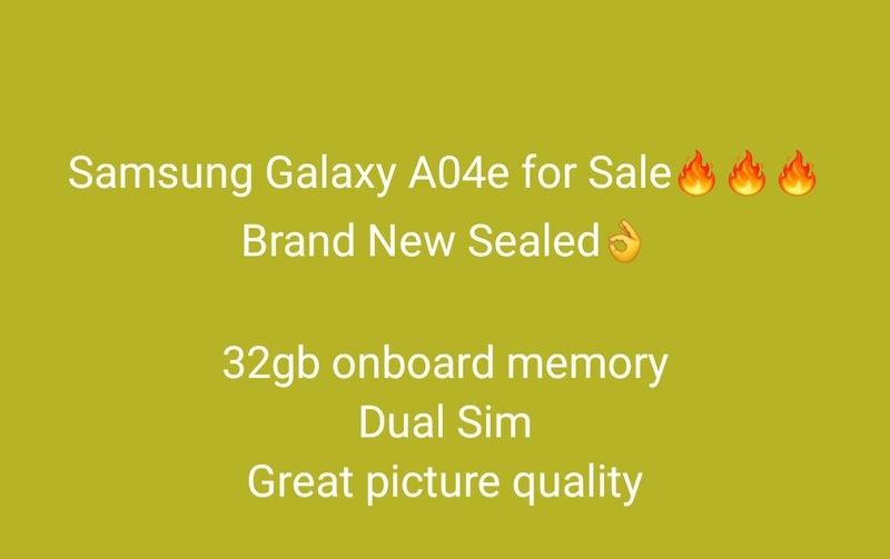 Black Samsung A04e. Brand New For Sale!