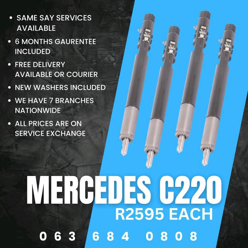 MERCEDES BENZ C220 DIESEL INJECTORS FOR SALE WITH WARRANTY ON