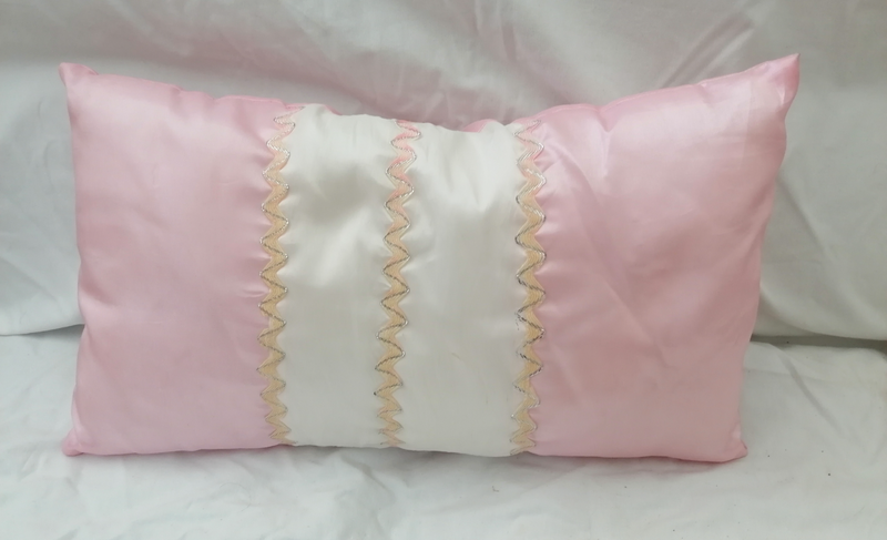 Pink Rectangular Throw Pillow, 47x26cm