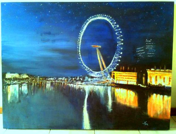 London Eye. Stunning painting by Inge!