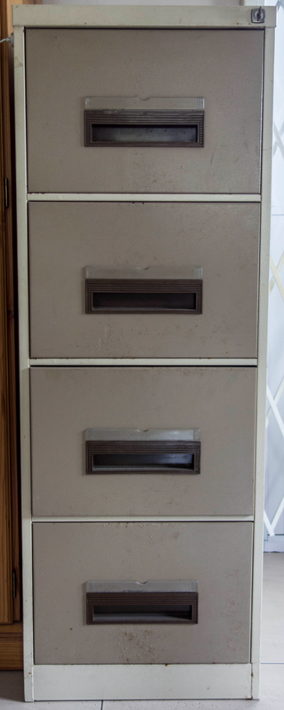 4 Drawer metal filing cabinet with lock
