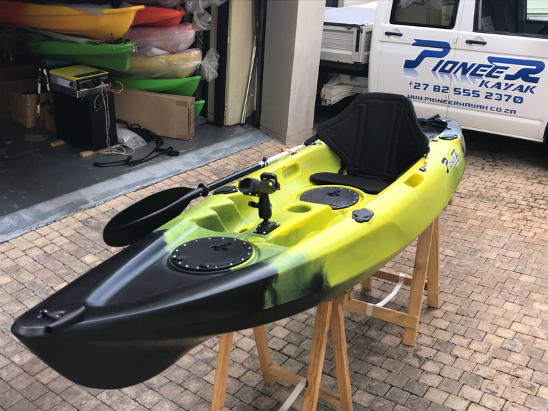 Pioneer Kayak AA2 single incl. seat, paddle, leash and rod holder, Dorado colour NEW!