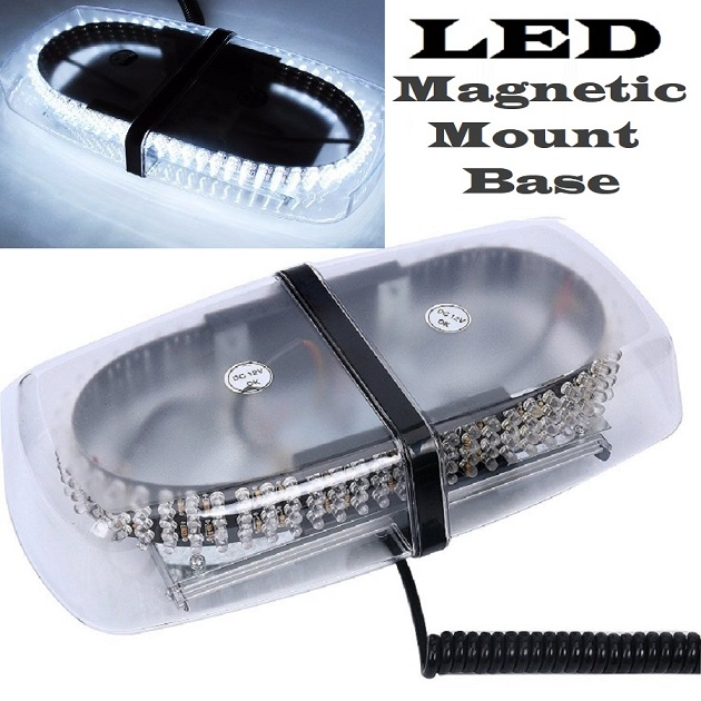 Cool White LED Flash Strobe Light 240LEDs Magnetic Base for Vehicles. High Intensity. Brand NEW.