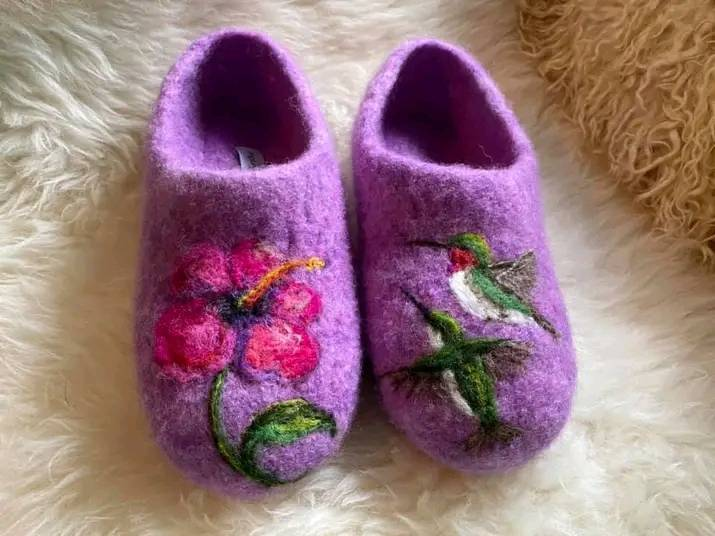 needle felted custom made slippers
