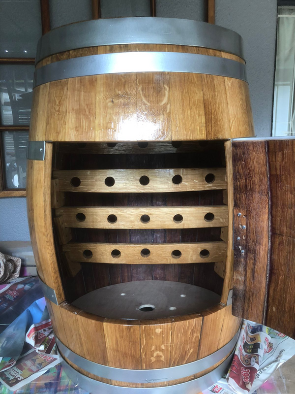 Oak wine barrel cellar