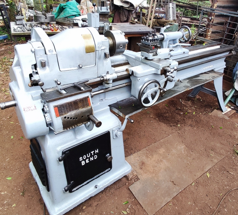 South Bend 117E. metal lathe, 220v, almost totally rebuilt. 1.5m between centres, 400mm capacity.
