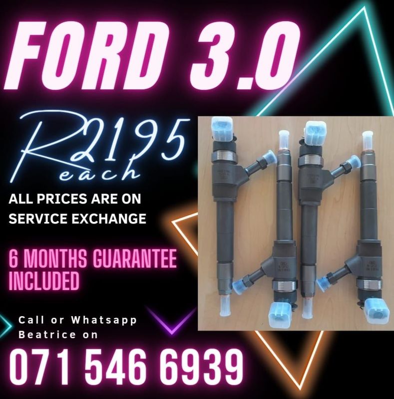 FORD RANGER AND EVEREST 3.0 DIESEL INJECTORS FOR SALE WITH WARRANTY