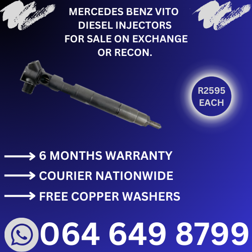 Mercedes Benz Vito diesel injectors for sale on exchange 6 months warranty