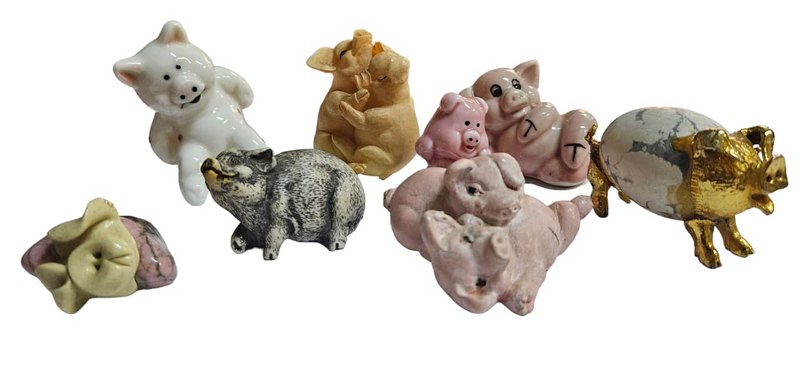 Collection of Porcelain &amp; Ceramic Printers Tray Pigs